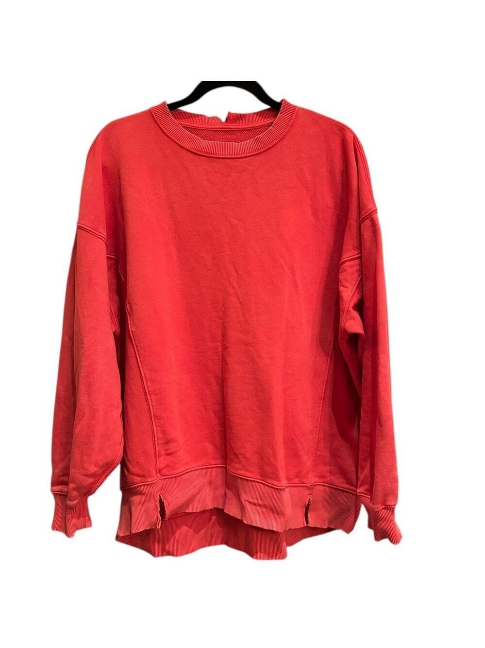 Aerie Women's The Chill Crew Sweatshirt Distressed Wash Oversized